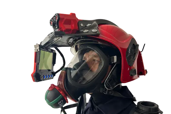 iFalconHM mounted on a helmet