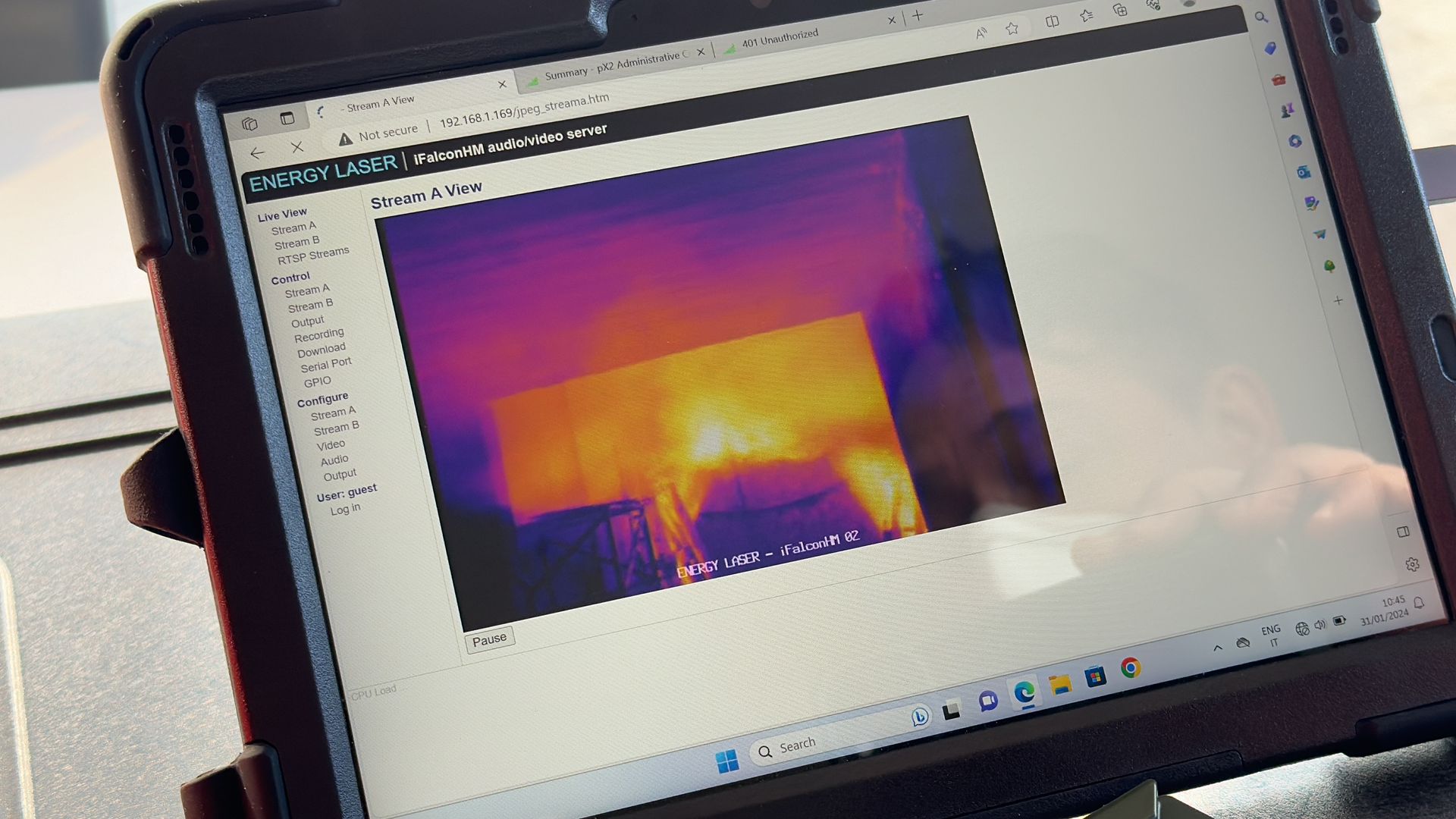 Thermal vision on a tablet