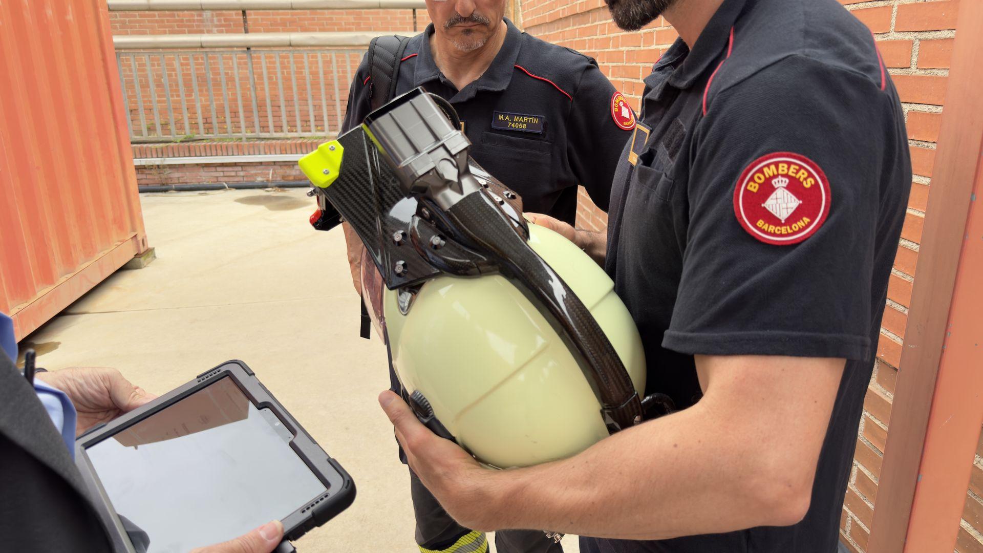 iFalconHM held by Barcelona firefighters