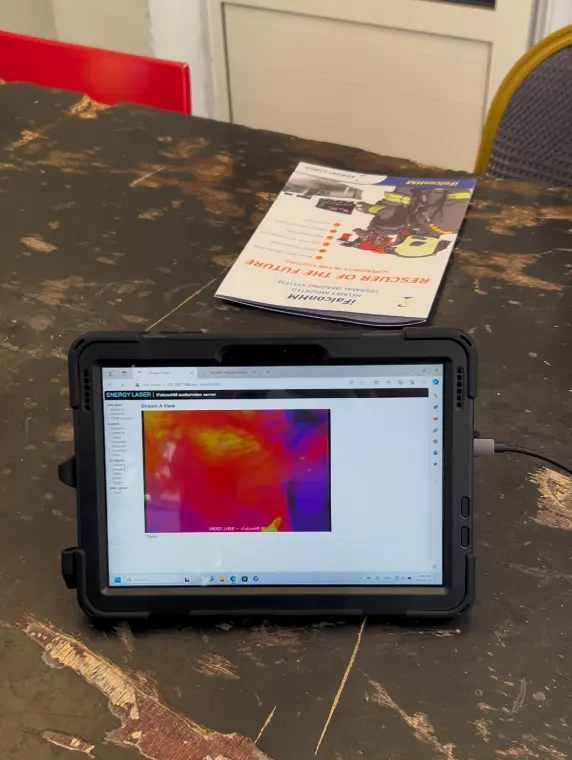 iFalconHM's thermal vision transmission on a tablet iFalconHM's thermal vision transmission on a tablet
