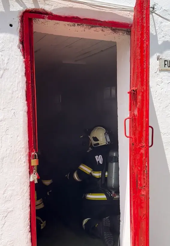 iFalconHM being tested in a smoke room