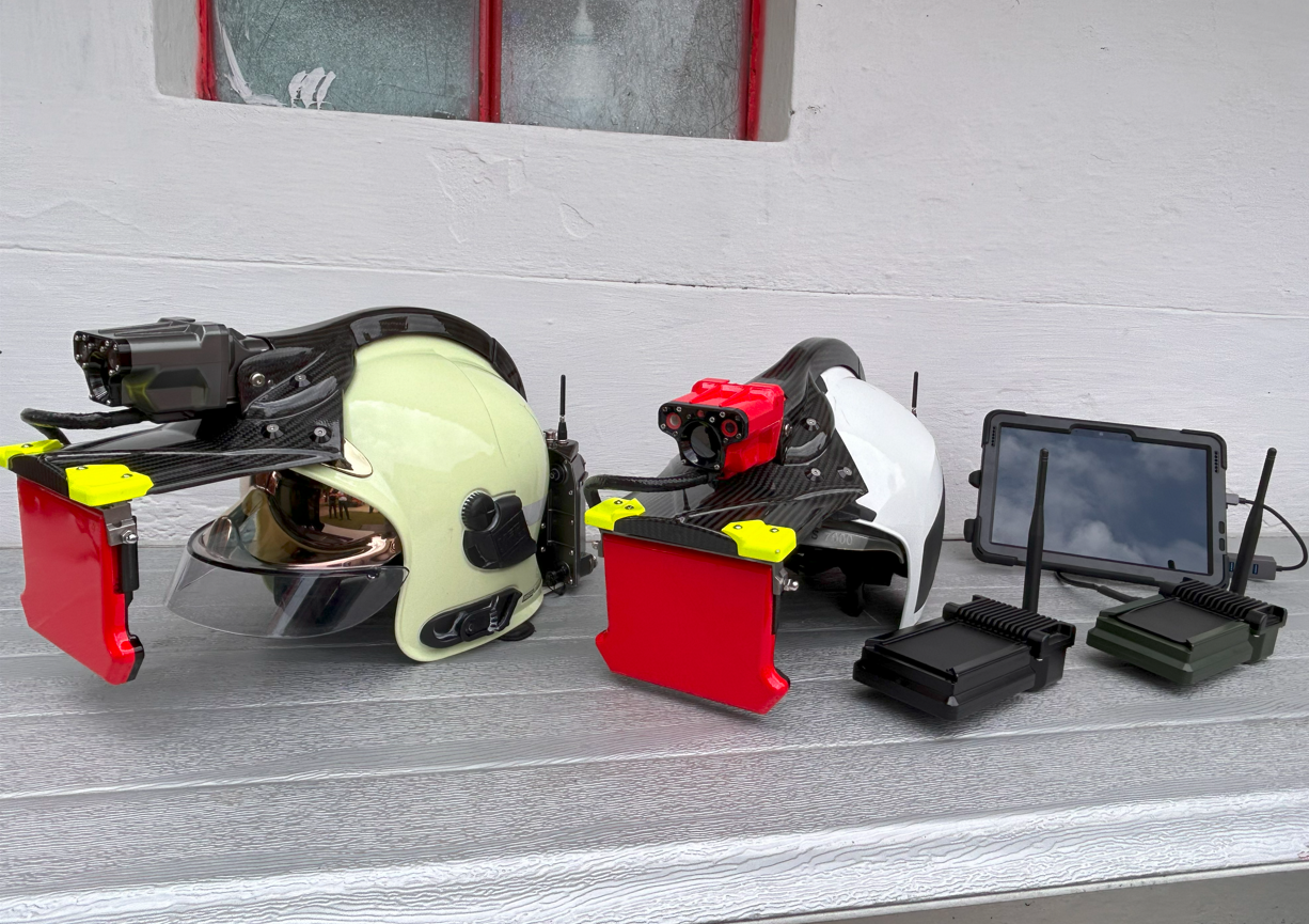 iFalconHM mounted on different helmets