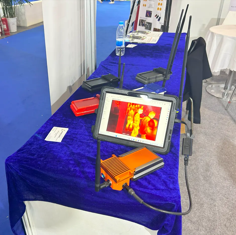 iFalconHM at China Fire 2023 iFalcon's thermal vision on a tablet