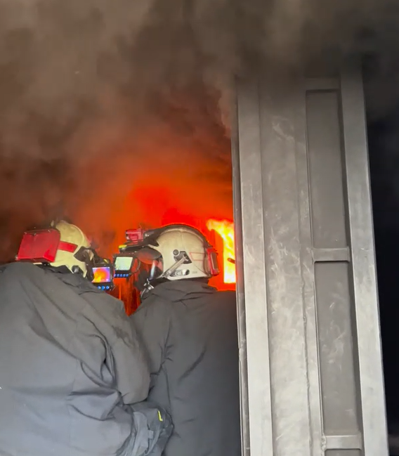 iFalconHM in a fire container iFalconHM in a fire container