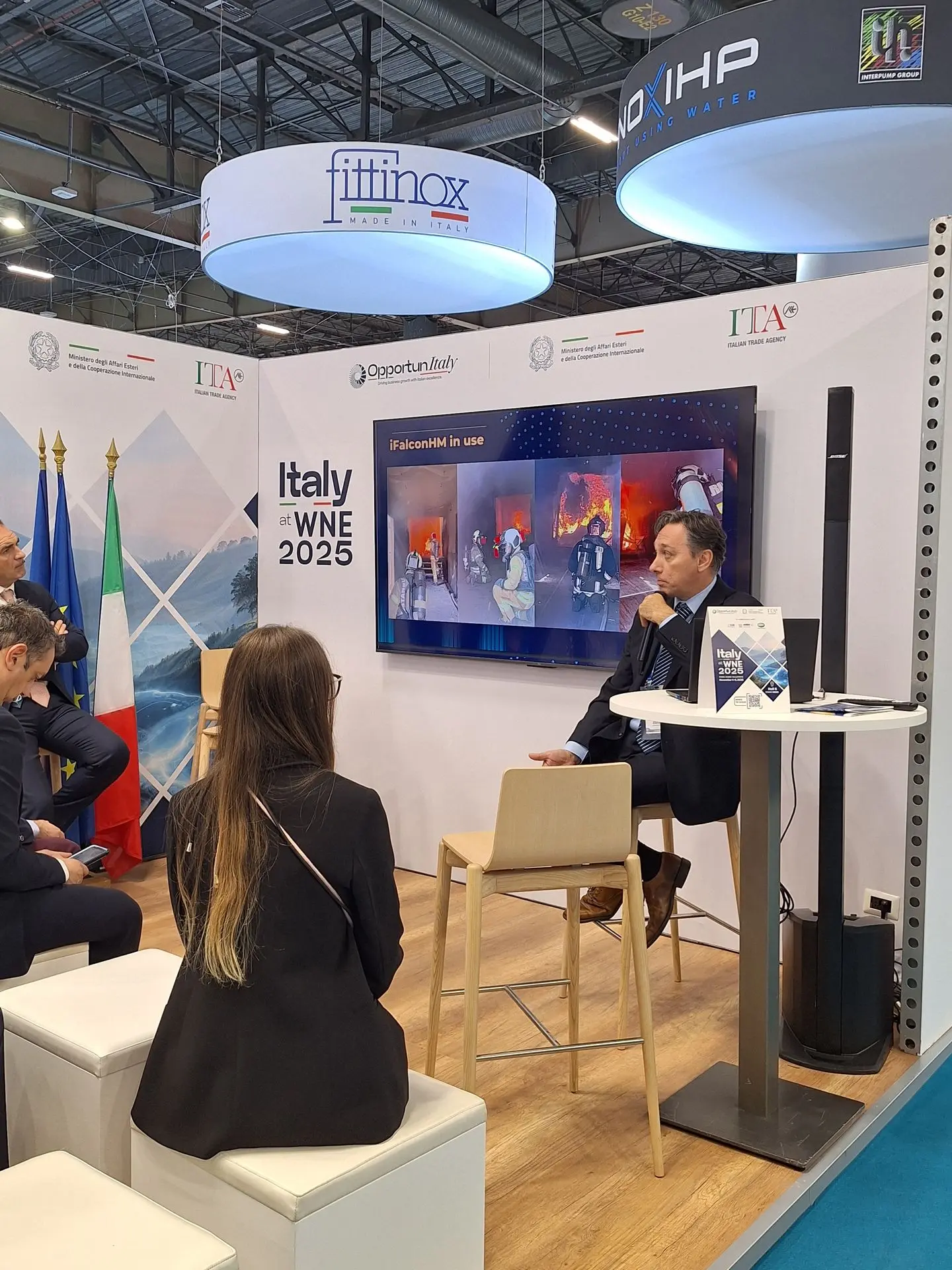 Energy Laser presenting iFalconHM Italy at WNE 2025 Energy Laser presenting the iFalconHM system at WNE Paris 2025, Italian pavillon